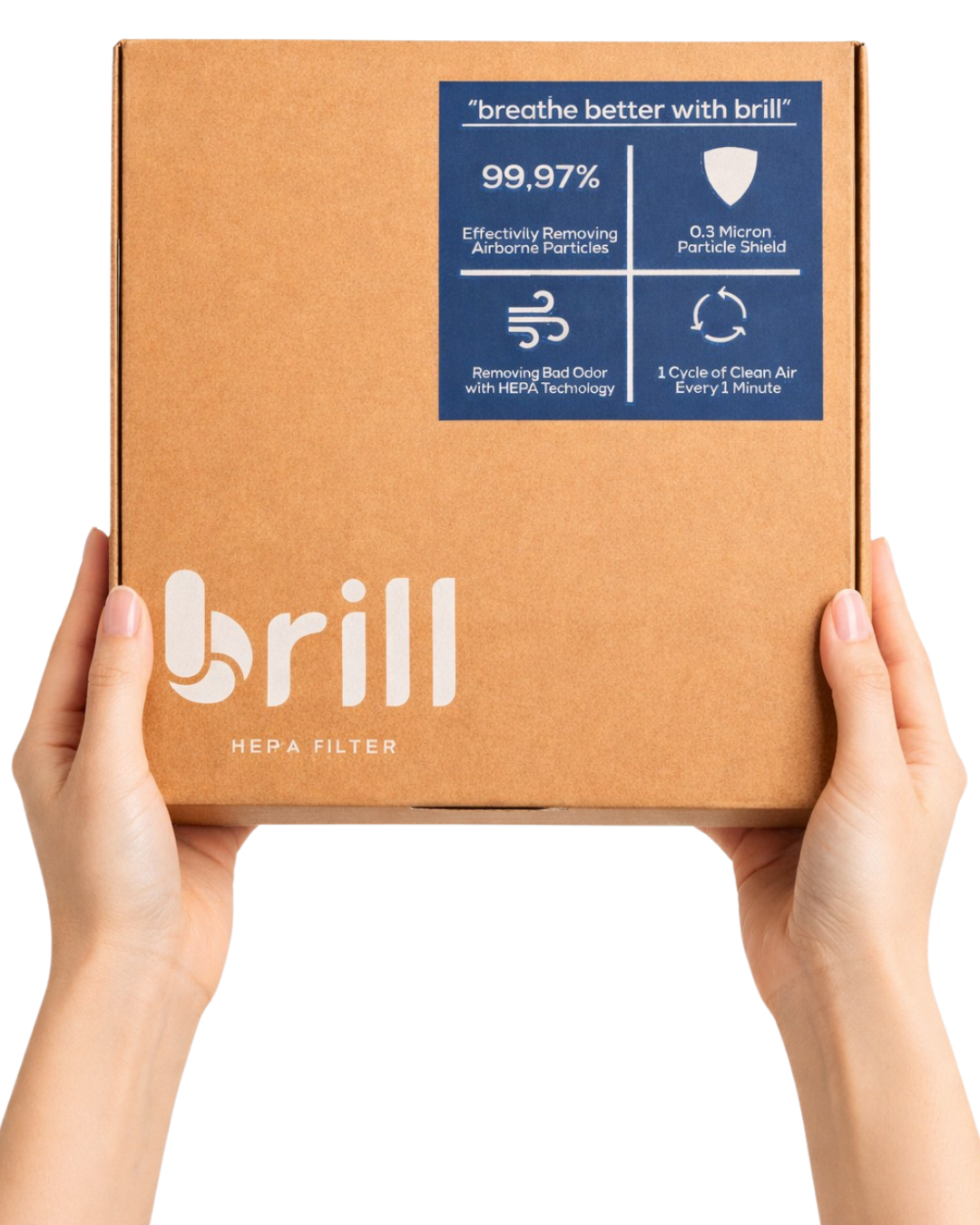 Product packaging with hand